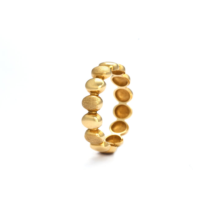 Italian brushed gold craftsmanship Ring