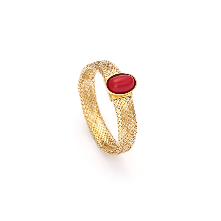 Italian Red Coral Ring