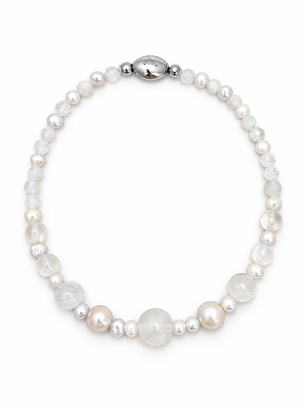 Everbloom Pearl & Gemstone Bracelet - Magnetic Link