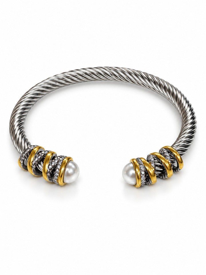 Pearl & Crystal Rope Cuff
