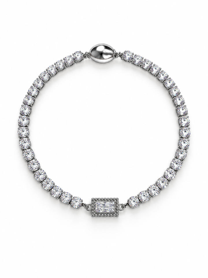 Baguette Center Tennis Bracelet