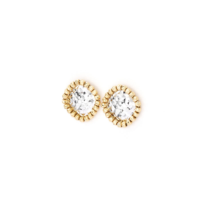 Geometric 3D Square with Multi-faceted Reflective Shinely Earrings